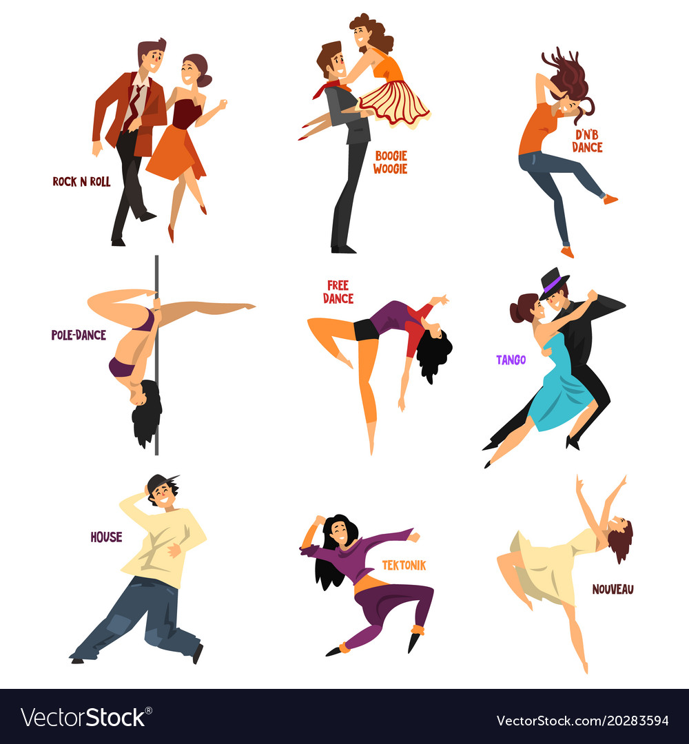 Professional dancer people dancing young man and Vector Image