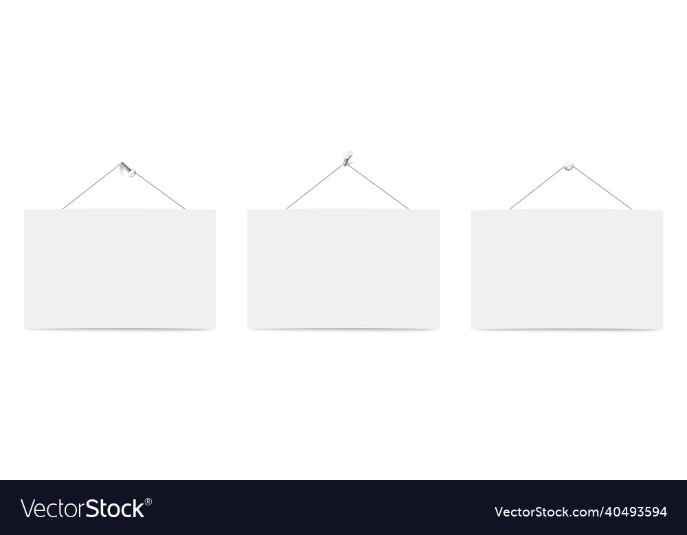 Three blank white boards for messages or photo