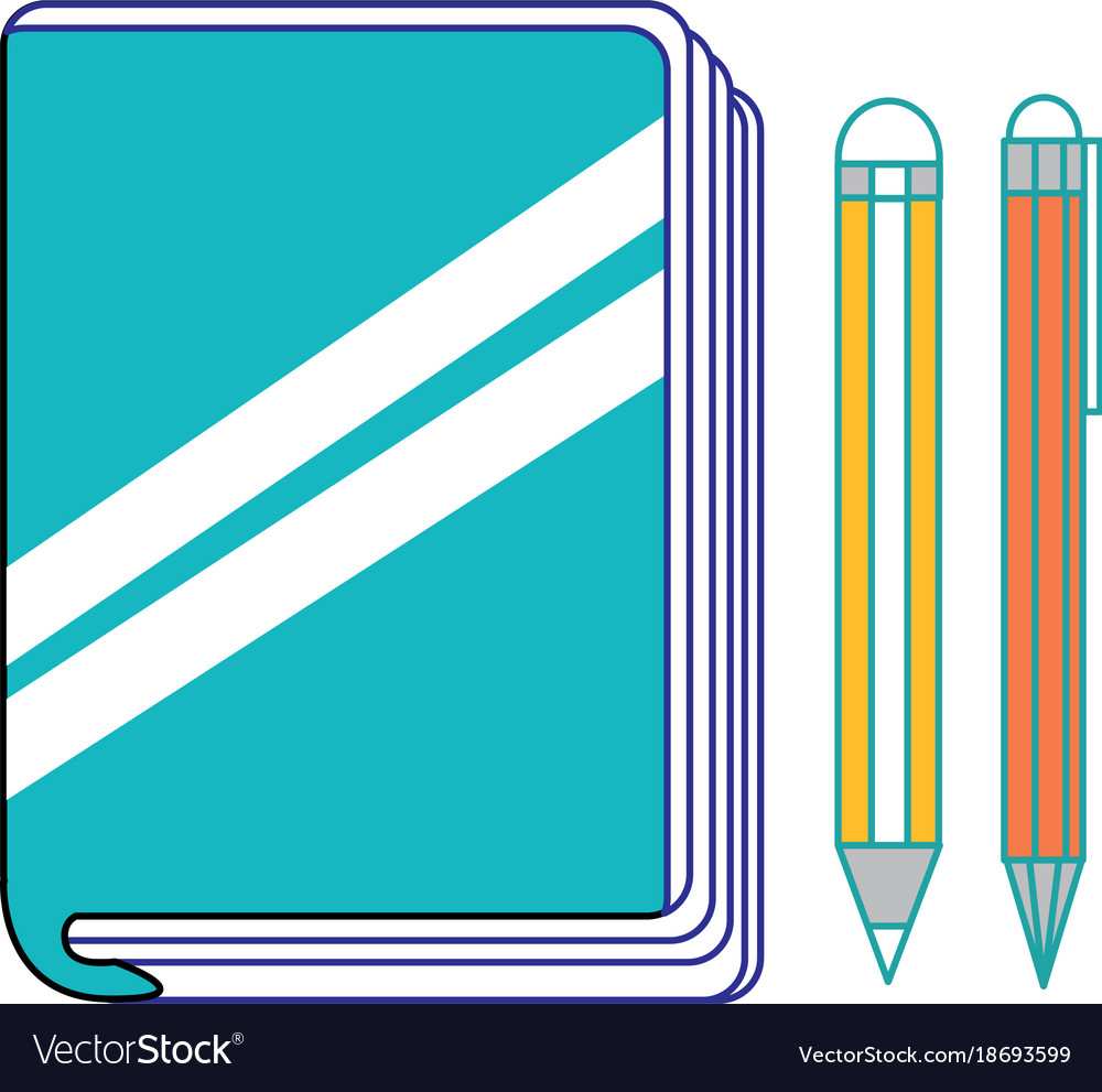 Book pencil and pen design Royalty Free Vector Image