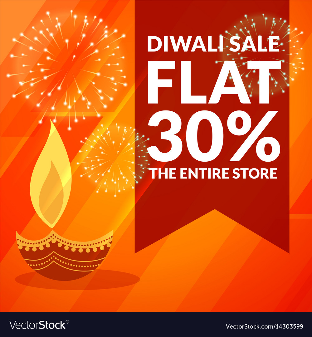 Diwali Saison Rabatt und Verkauf Banner mit diya