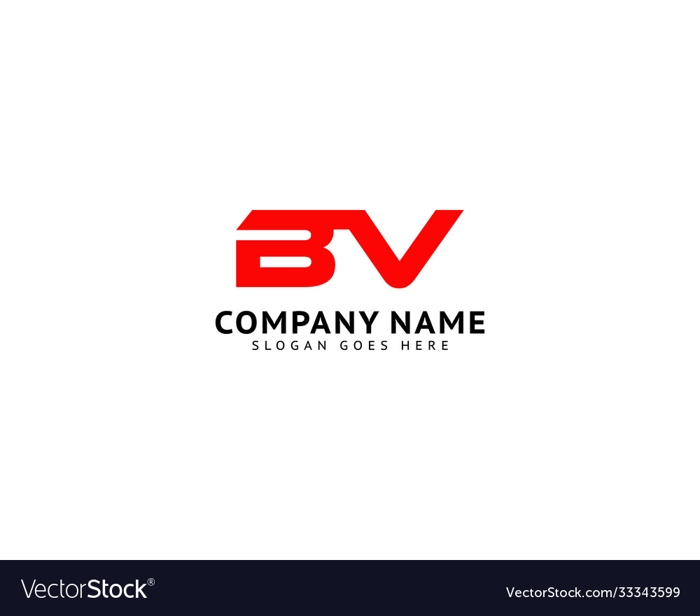 Initial letter bv logo template design Royalty Free Vector