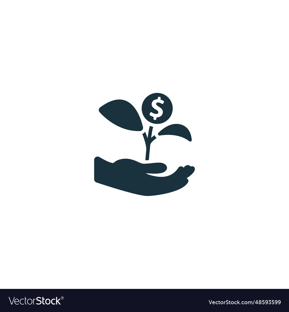 Microfinance icon monochrome simple sign from Vector Image