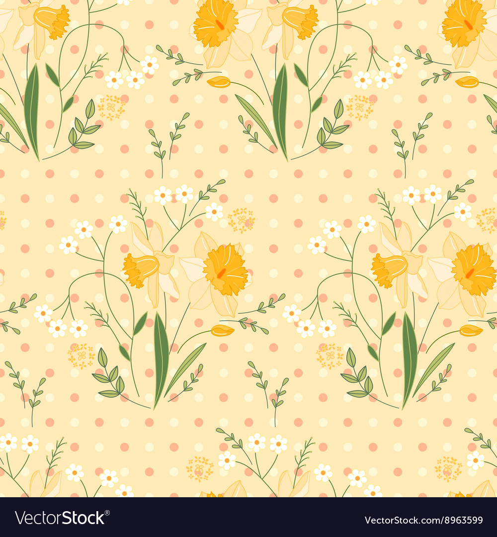 Seamless pattern with stylized cute yellow Vector Image
