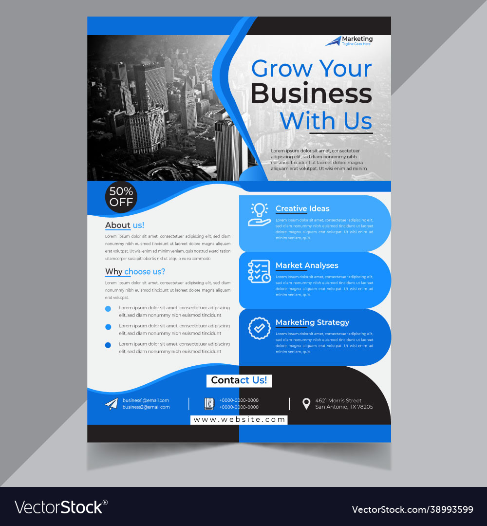 Stylish corporate flyer template