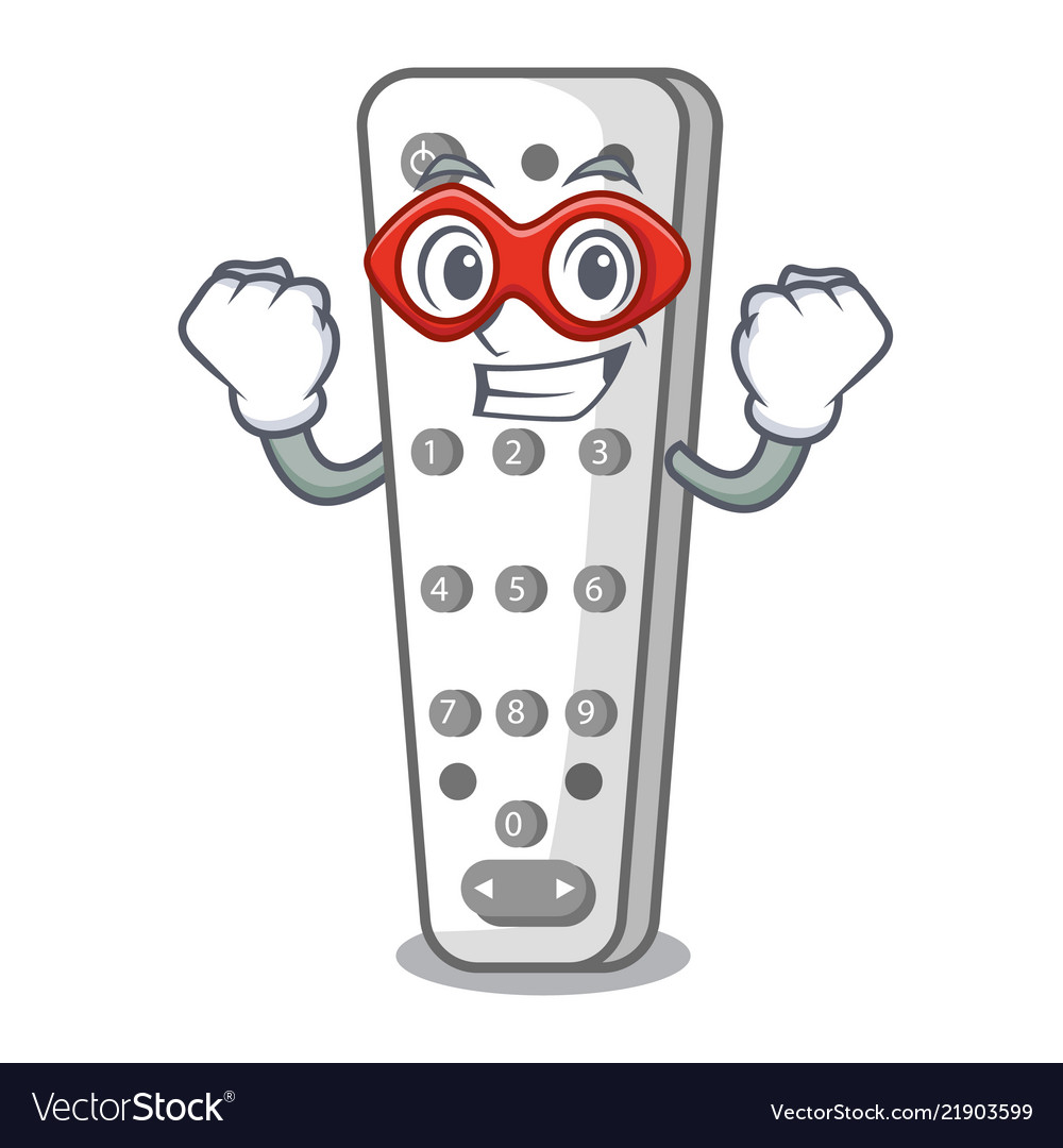 Super hero cartoon infrared remote control for tv Vector Image Super hero cartoon infrared remote control for tv Vector Image