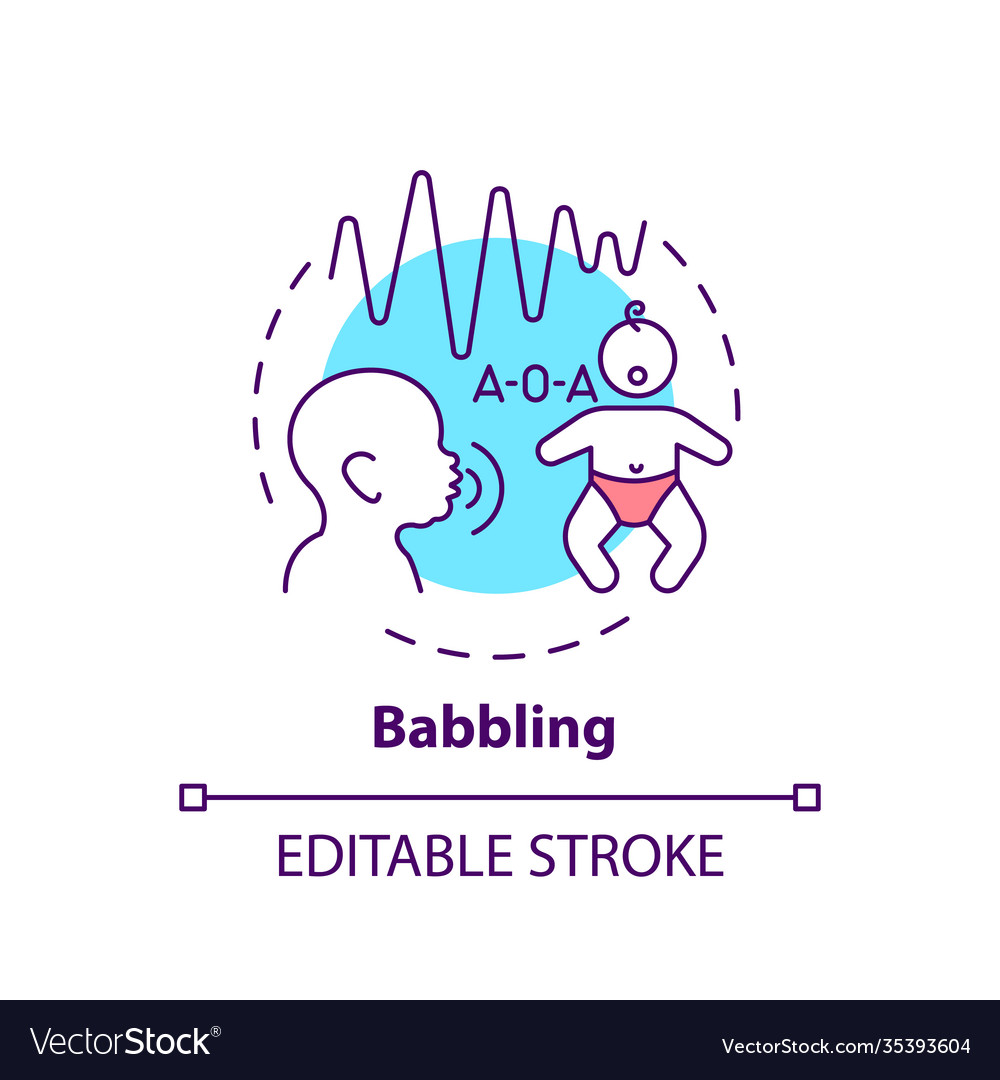 Babbling concept icon