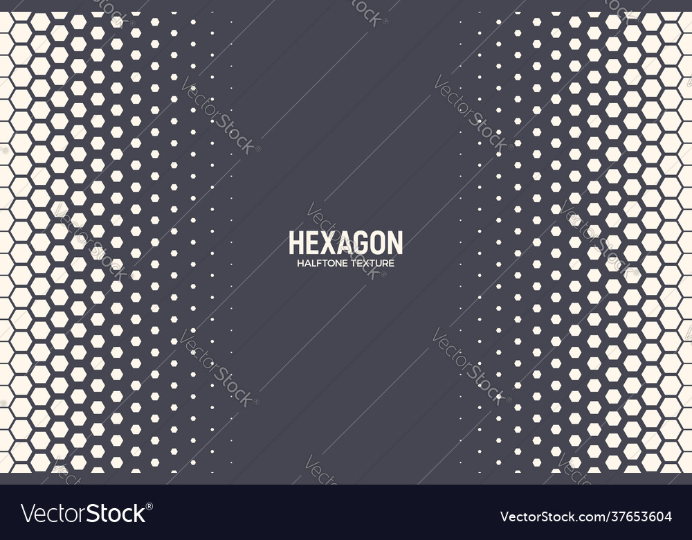 Halftone hexagonal pattern border abstract vector image Halftone hexagonal pattern border abstract