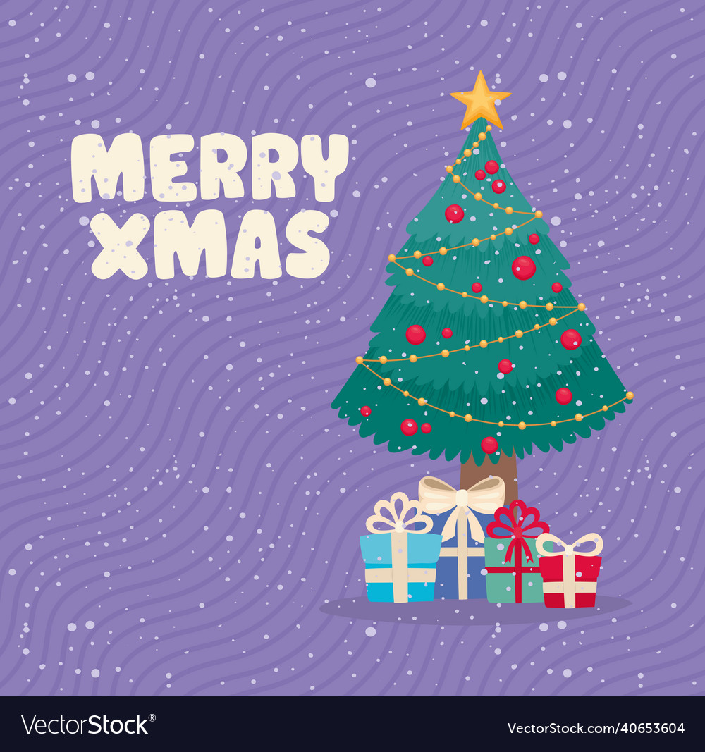 Merry xmas invitation Royalty Free Vector Image