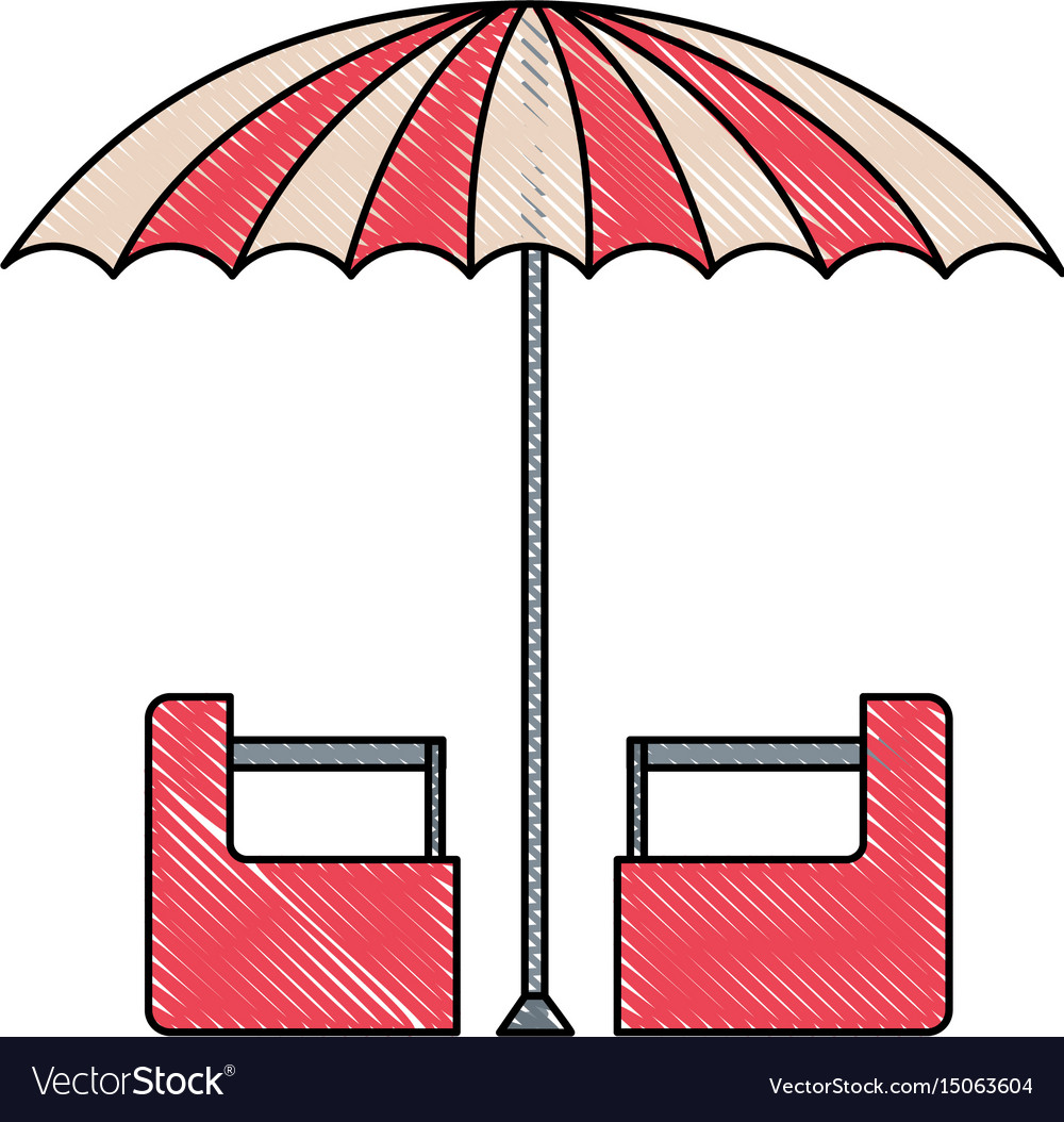 Simple Umbrella Chair Decoration Celebration Icons