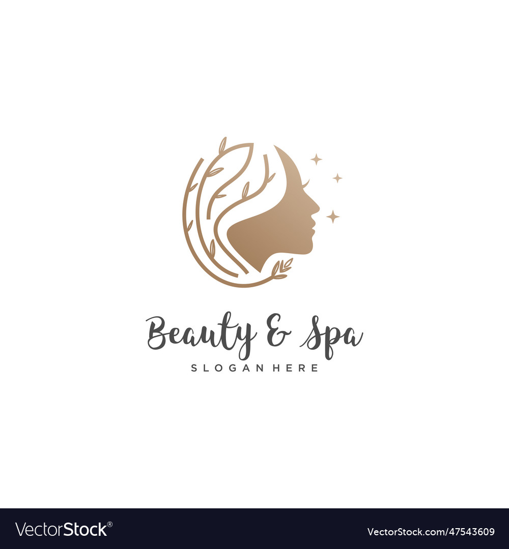 Beauty logo design concept for woman fashion Vector Image