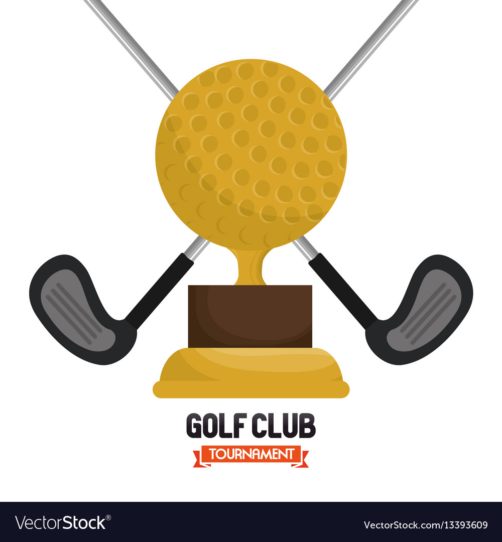 Golf club sport icon Royalty Free Vector Image