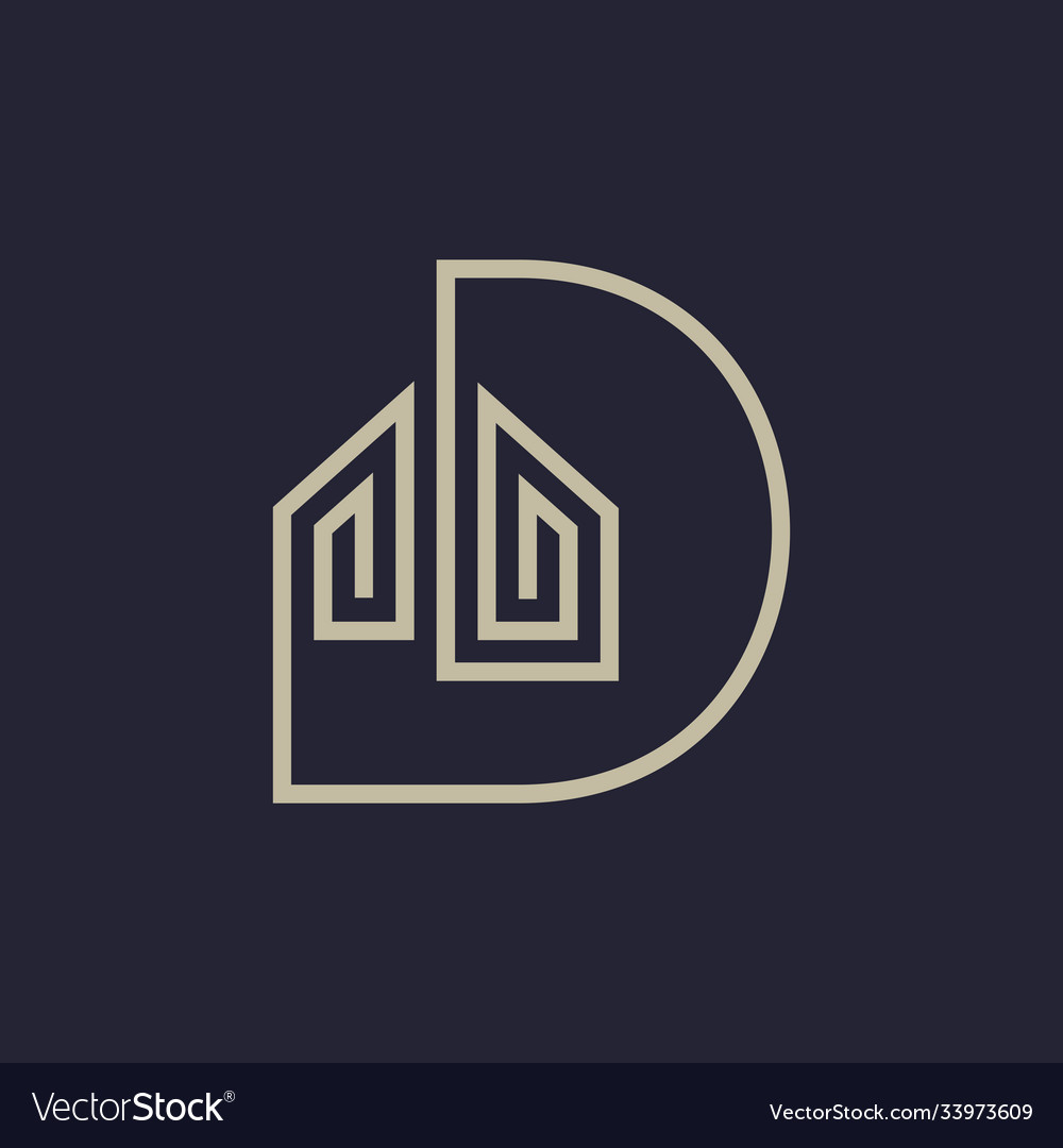 House letter d logo