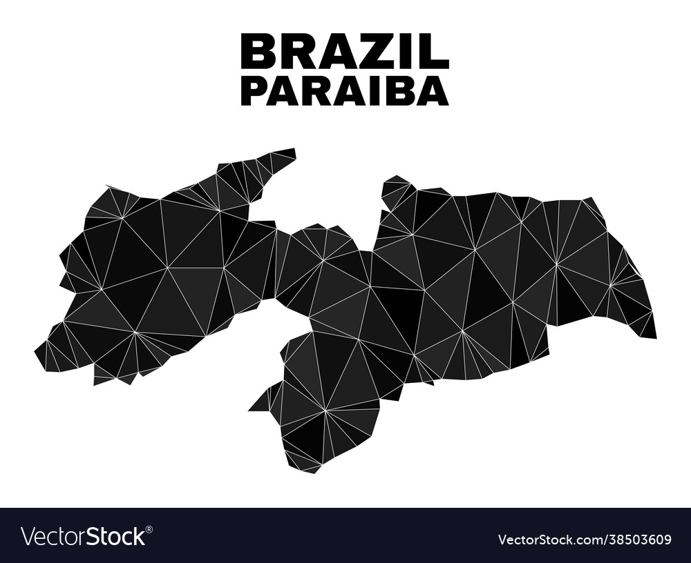 Lowpoly paraiba state map