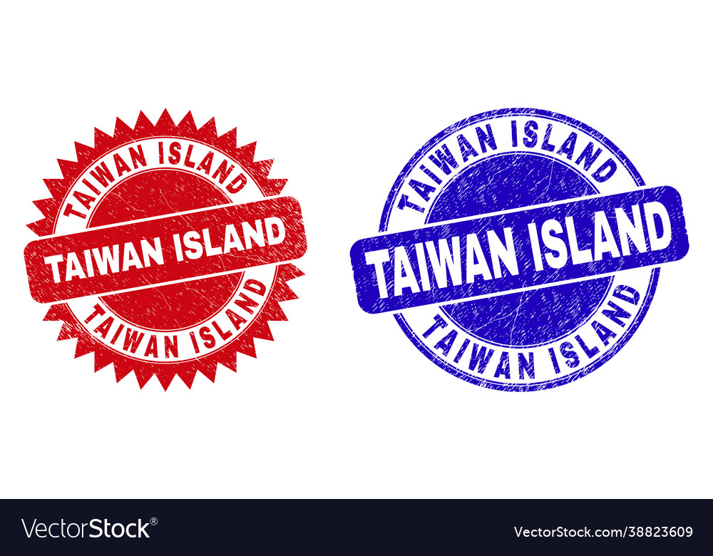 Taiwan island rounded and rosette watermarks