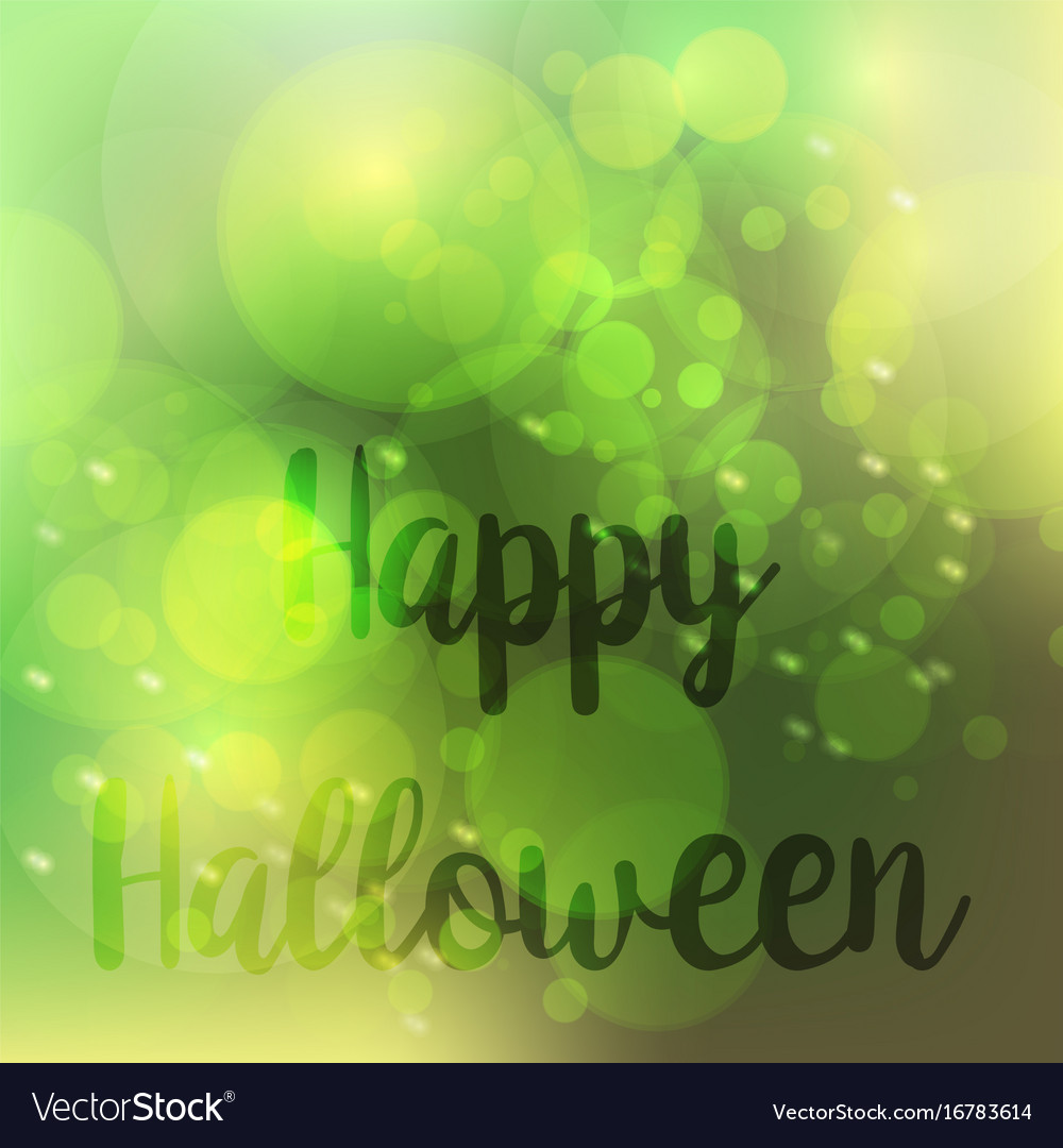 Abstract blur happy halloween green background