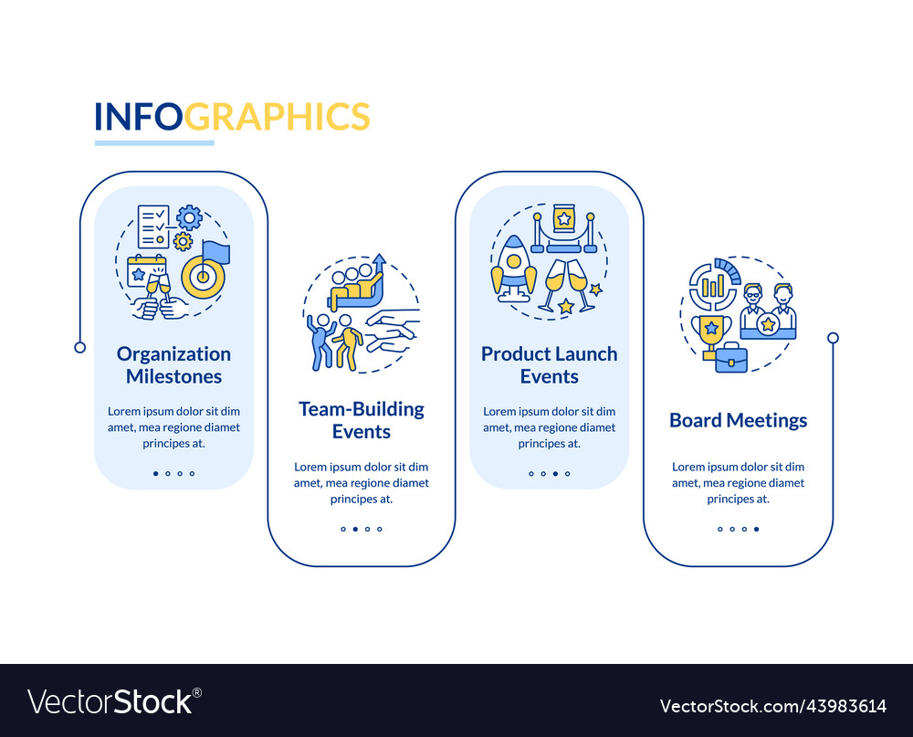 Corporate events examples rectangle infographic Vector Image