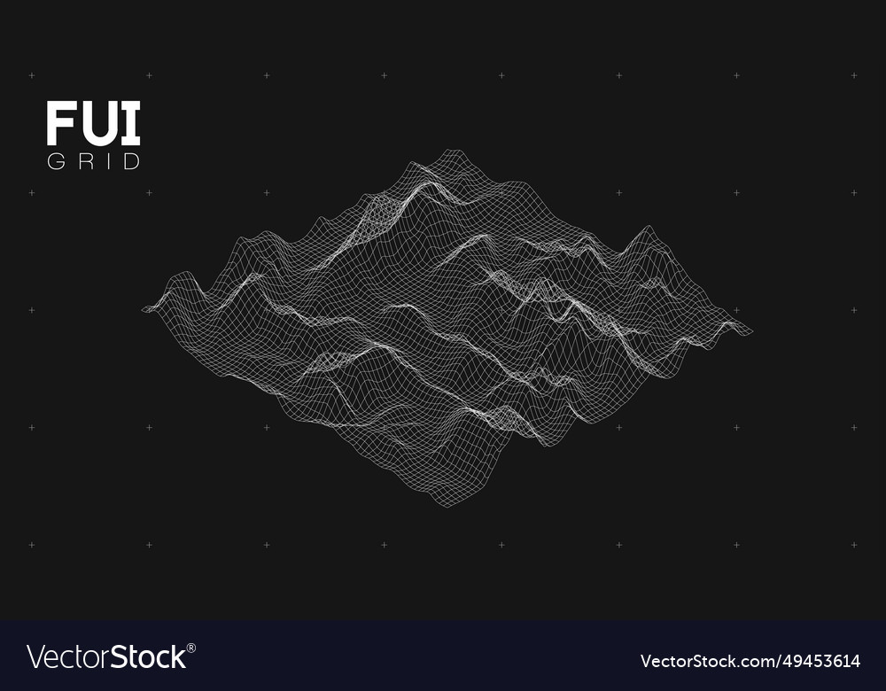 Fui gui 3d Landschafts-Scangitter abstrakt