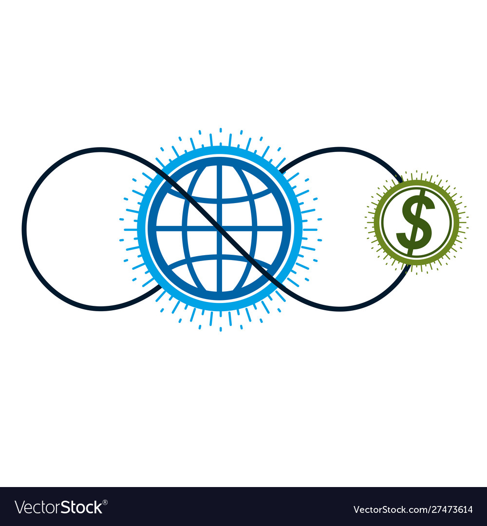 Global cooperation and business conceptual logo