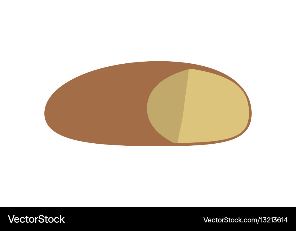 Loaf bread in flat design Royalty Free Vector Image