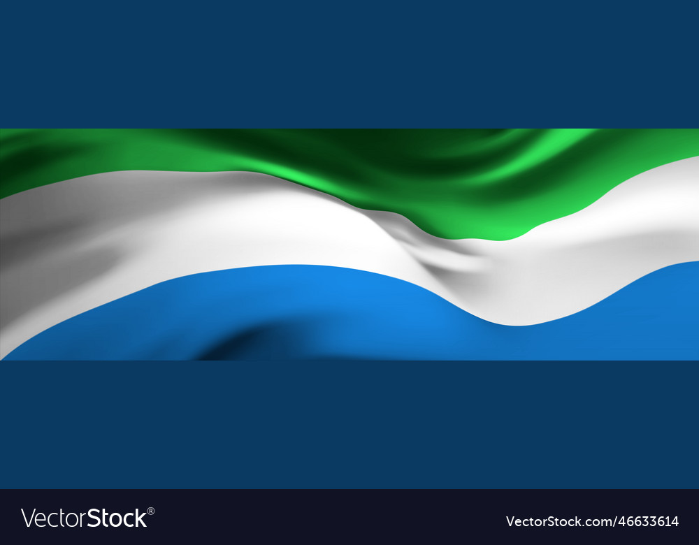 National flag of sierra leone official symbol Vector Image