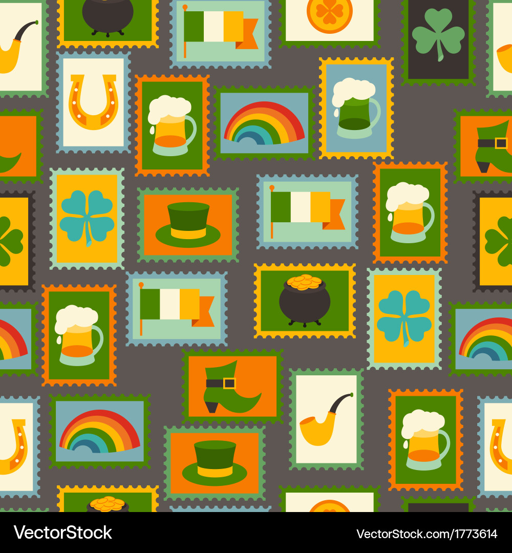 Saint patricks day seamless pattern Royalty Free Vector