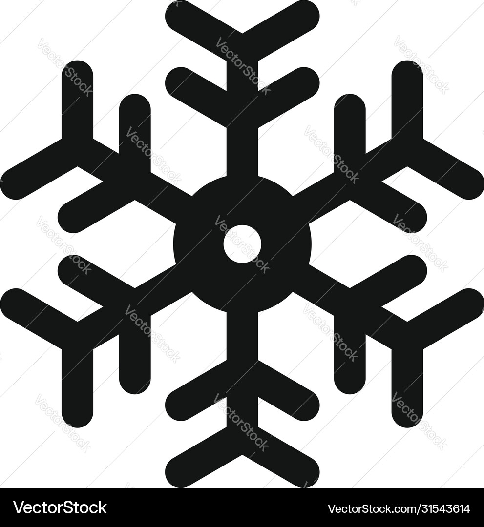 Snowflake element icon simple style Royalty Free Vector