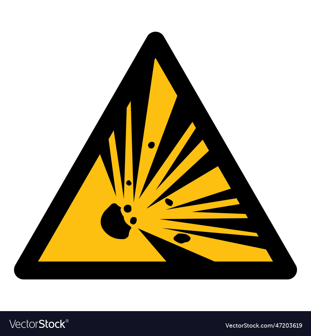 Beware explosive material symbol sign isolate Vector Image