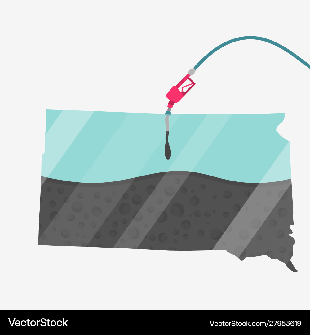 Oil south dakota Royalty Free Vector Image VectorStock