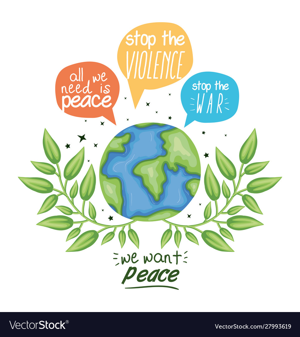 Planet human rights concept design Royalty Free Vector Image