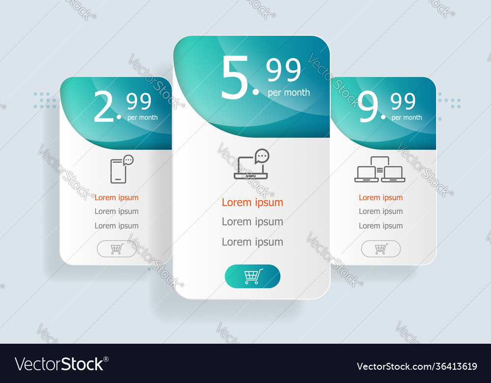 Price table template background Royalty Free Vector Image