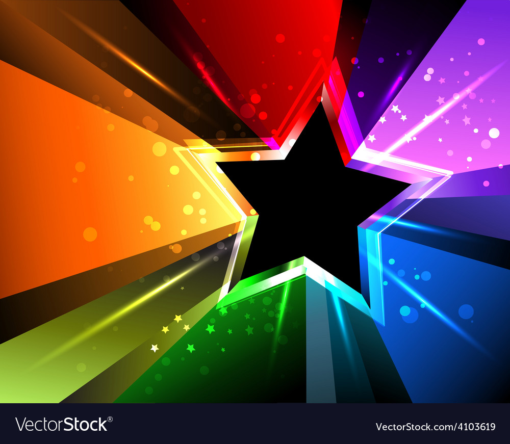 Rainbow Colored Star Clip Art