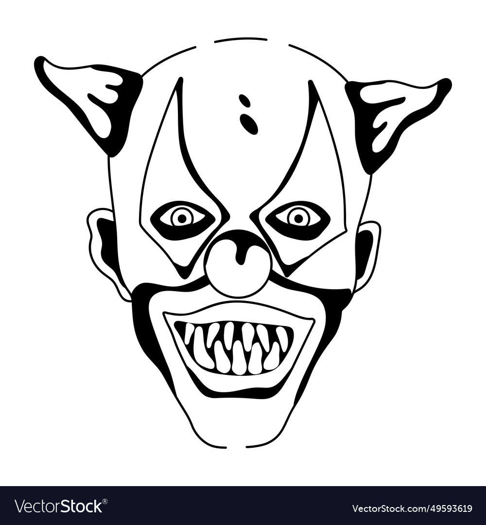 Scary Clown Royalty Free Vector Image - Vectorstock