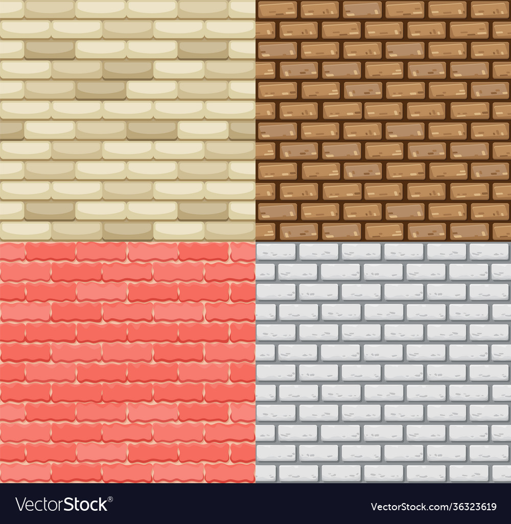 Seamless brick wall realistic color stone