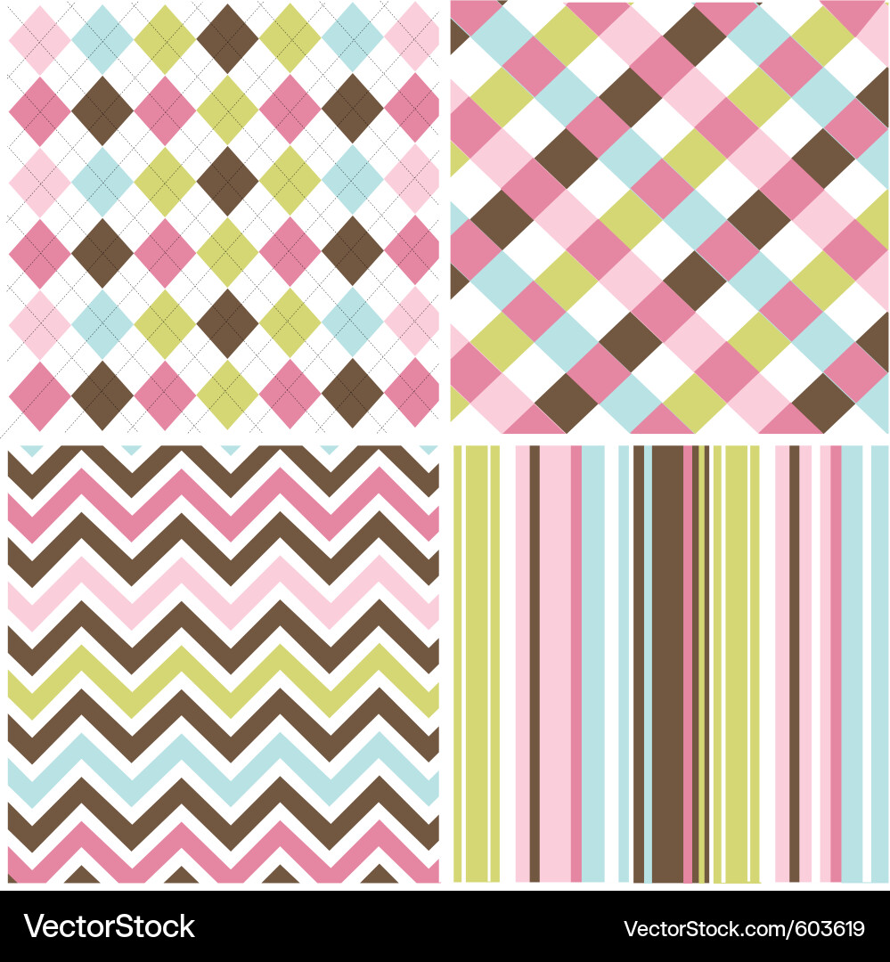 Seamless patterns with fabric texture Royalty Free Vector