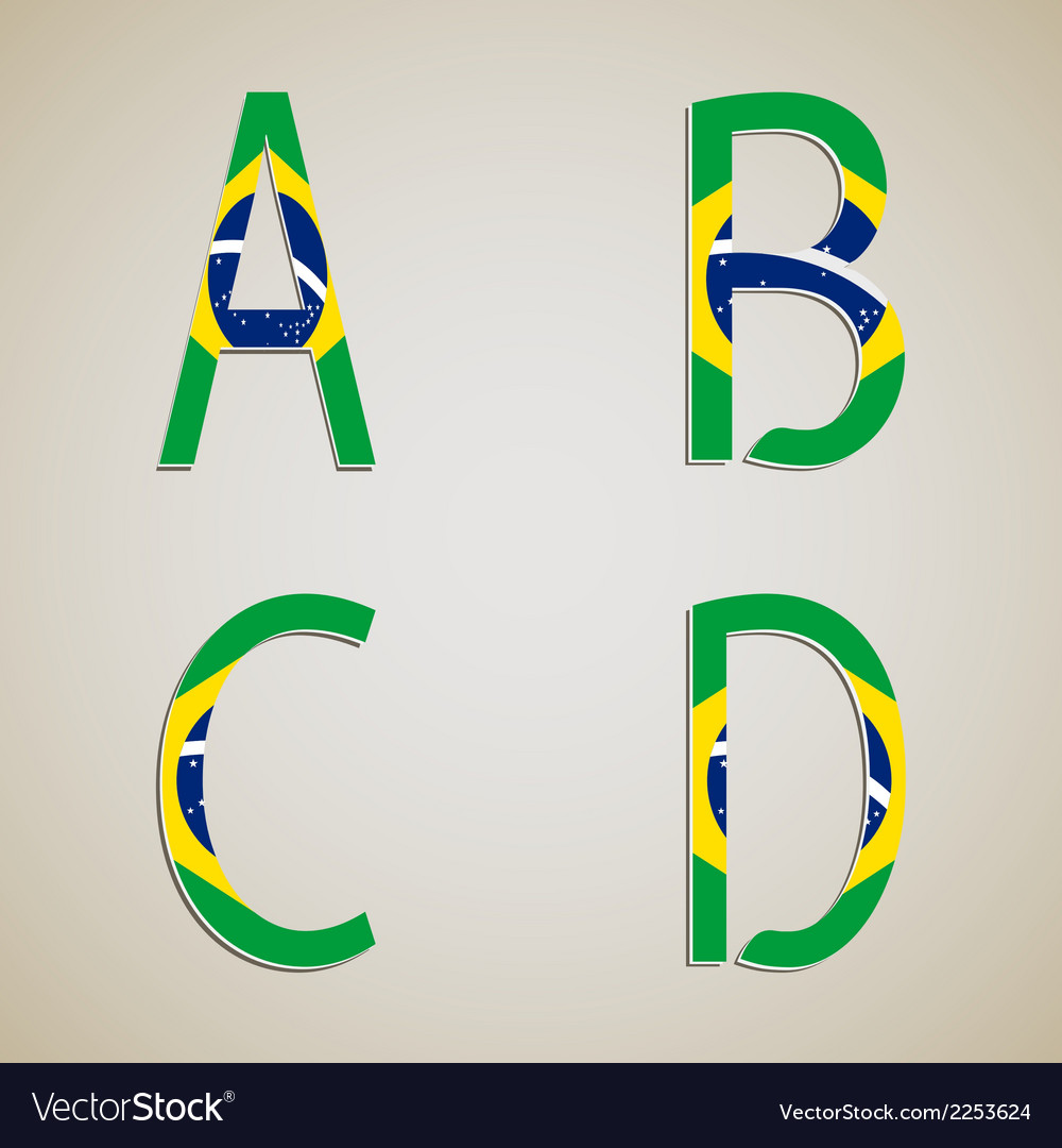 Brazil style font set