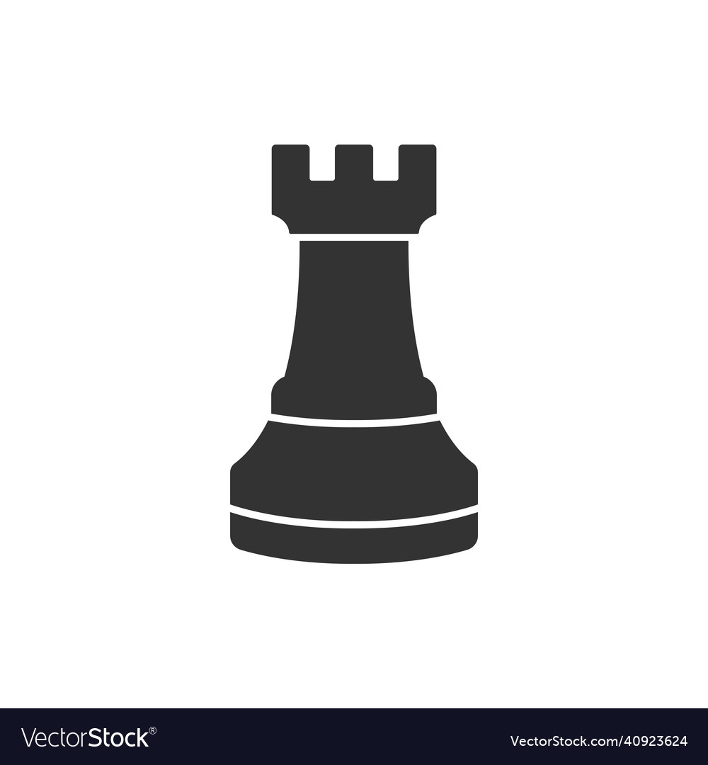 Isolated rook chess piece icon Royalty Free Vector Image