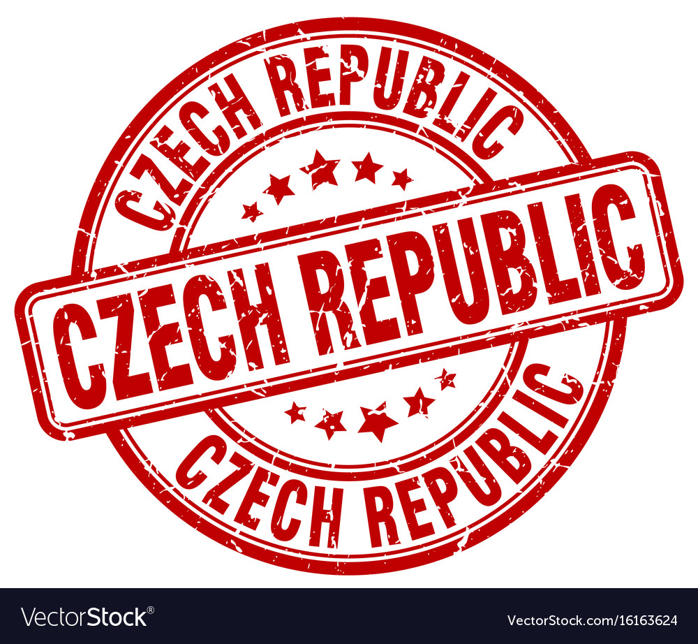 Czech republic stamp Royalty Free Vector Image