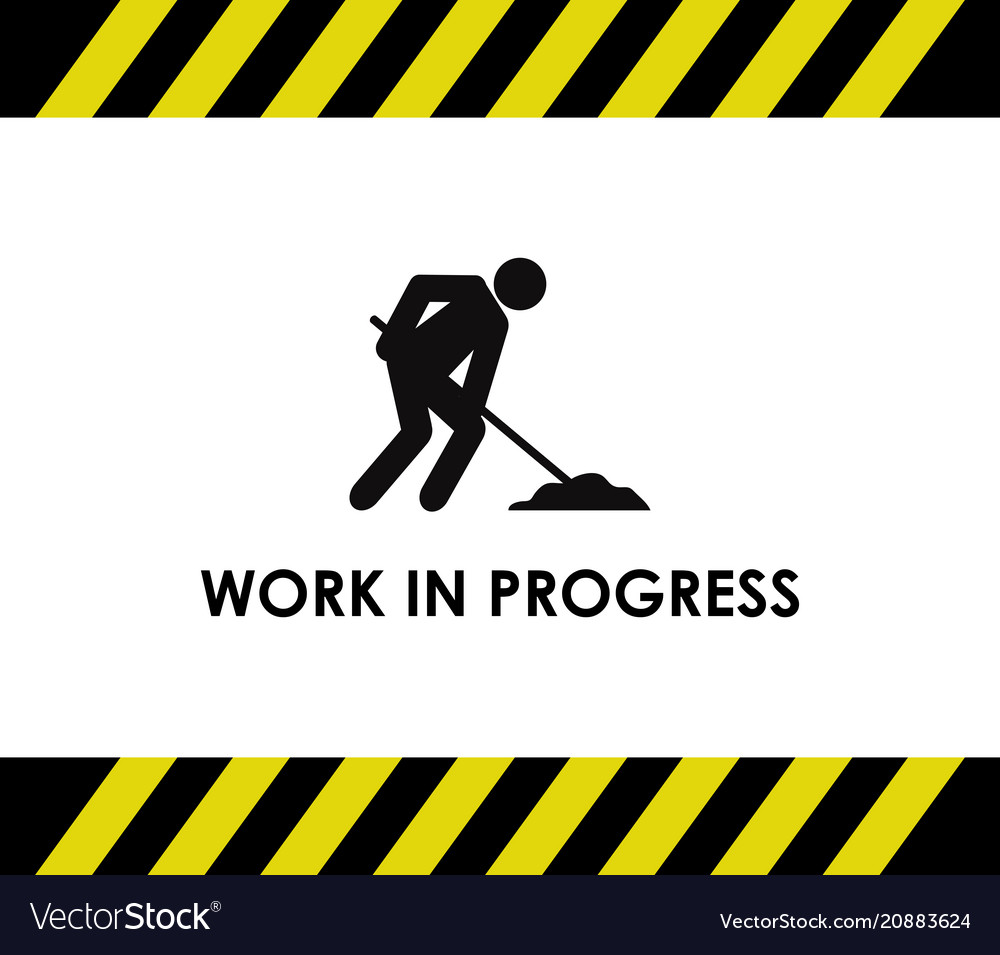 Work In Progress Road Icon Royalty Free Vector Image