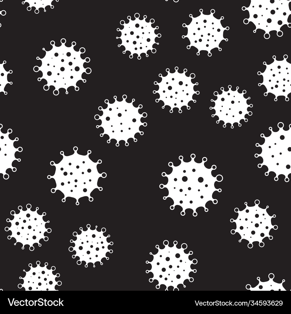 Coronavirus seamless background pattern Royalty Free Vector