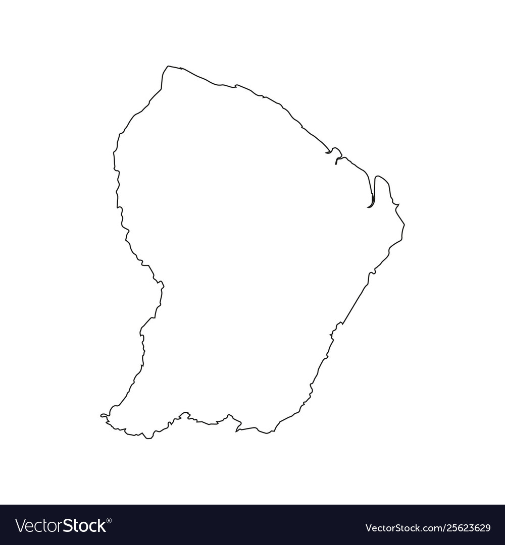 French guiana map Royalty Free Vector Image - VectorStock