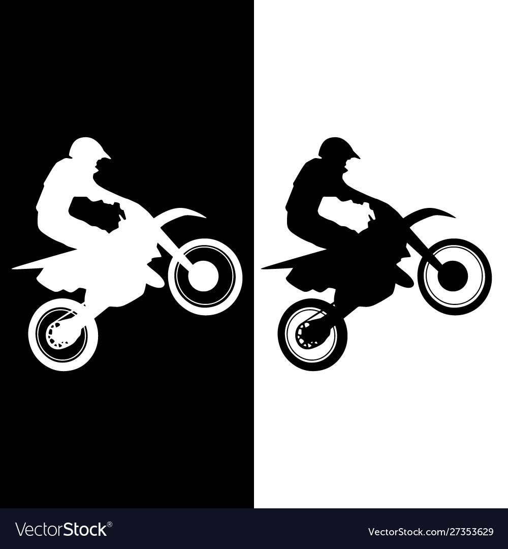 Premium Vector  Silhouette of motorcycle rider performing trick on white  background