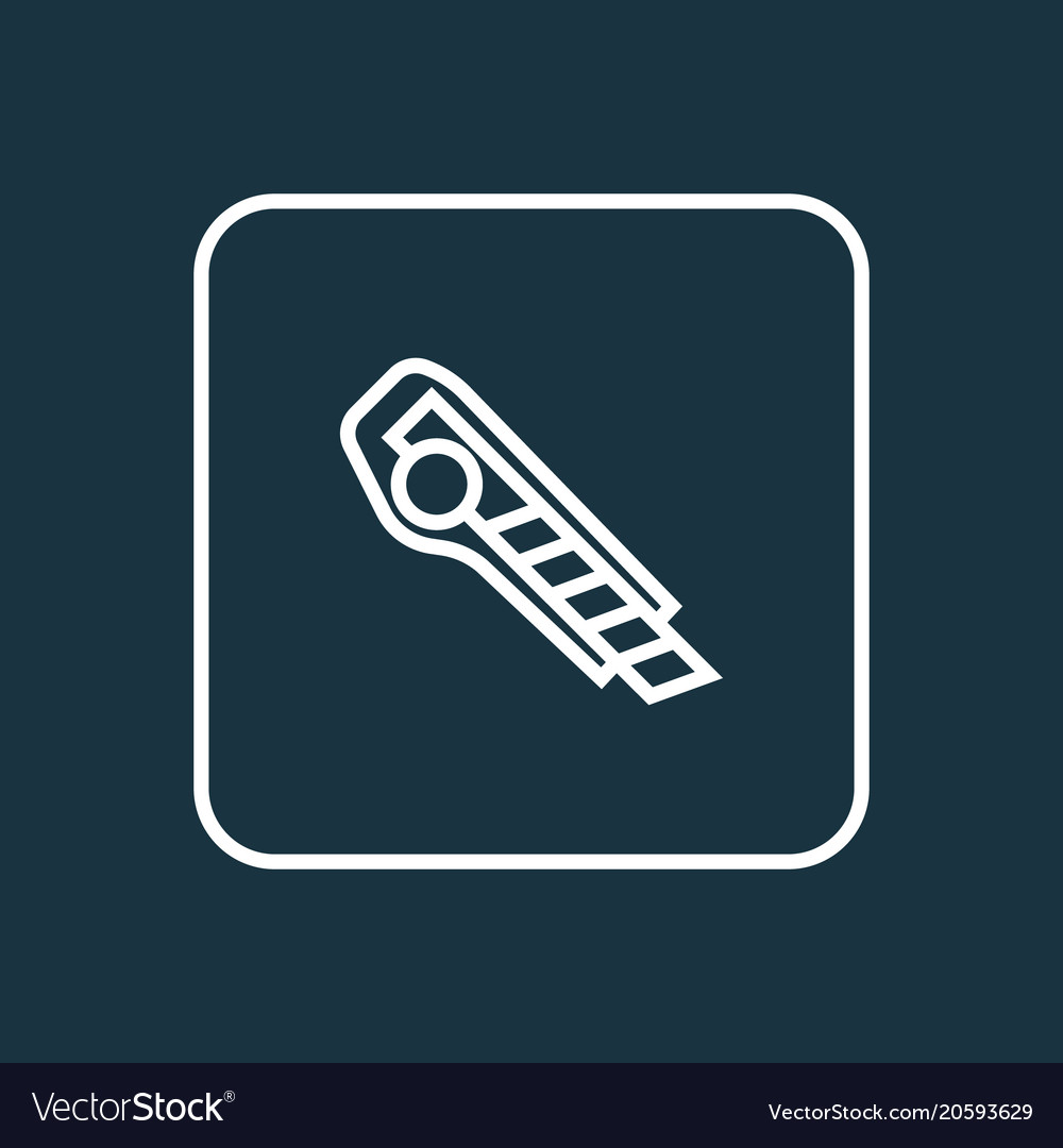 Utility knife icon line symbol premium quality