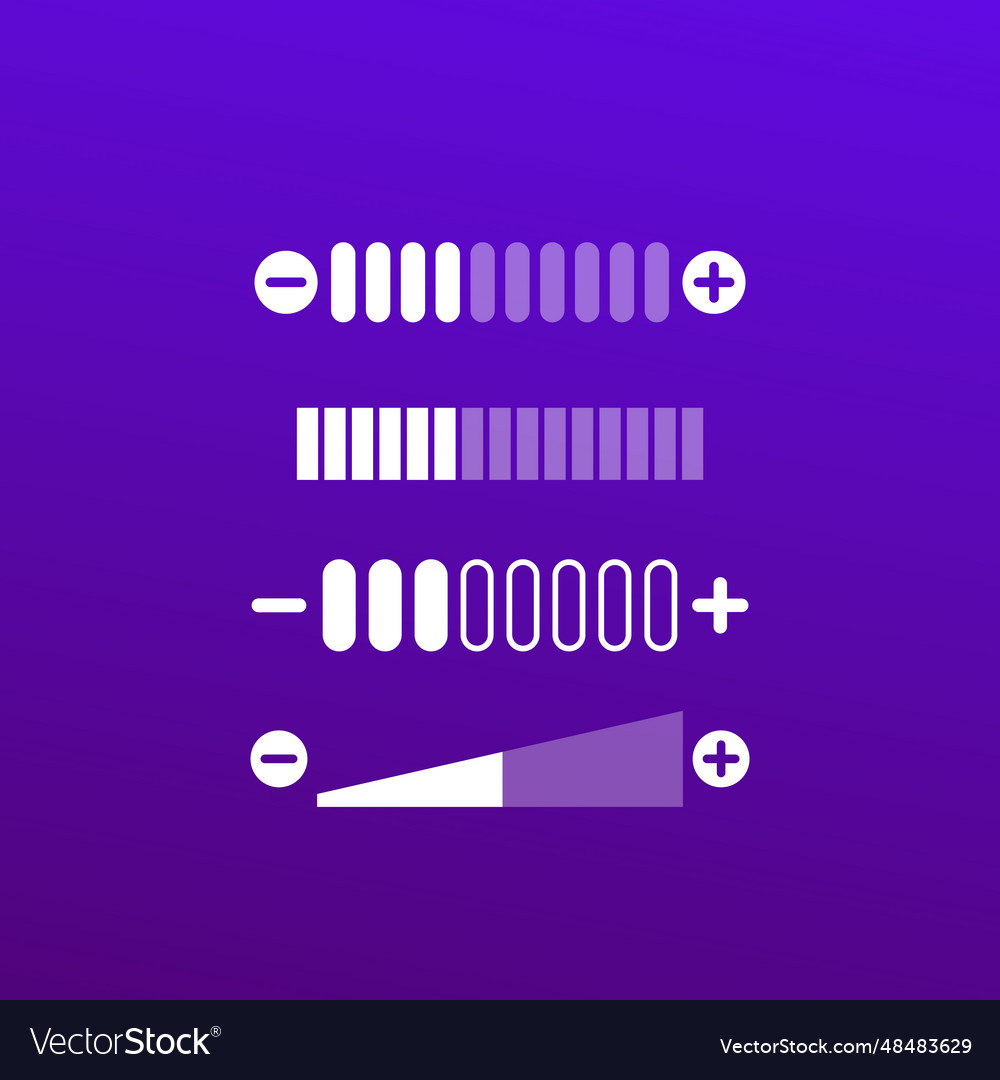 Volume control design for apps and web Royalty Free Vector