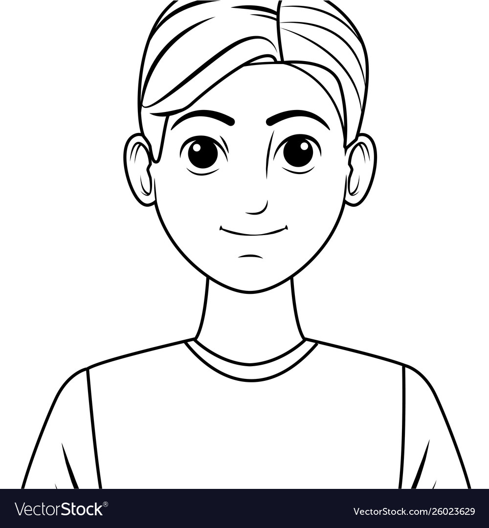 Young man avatar cartoon character profile picture