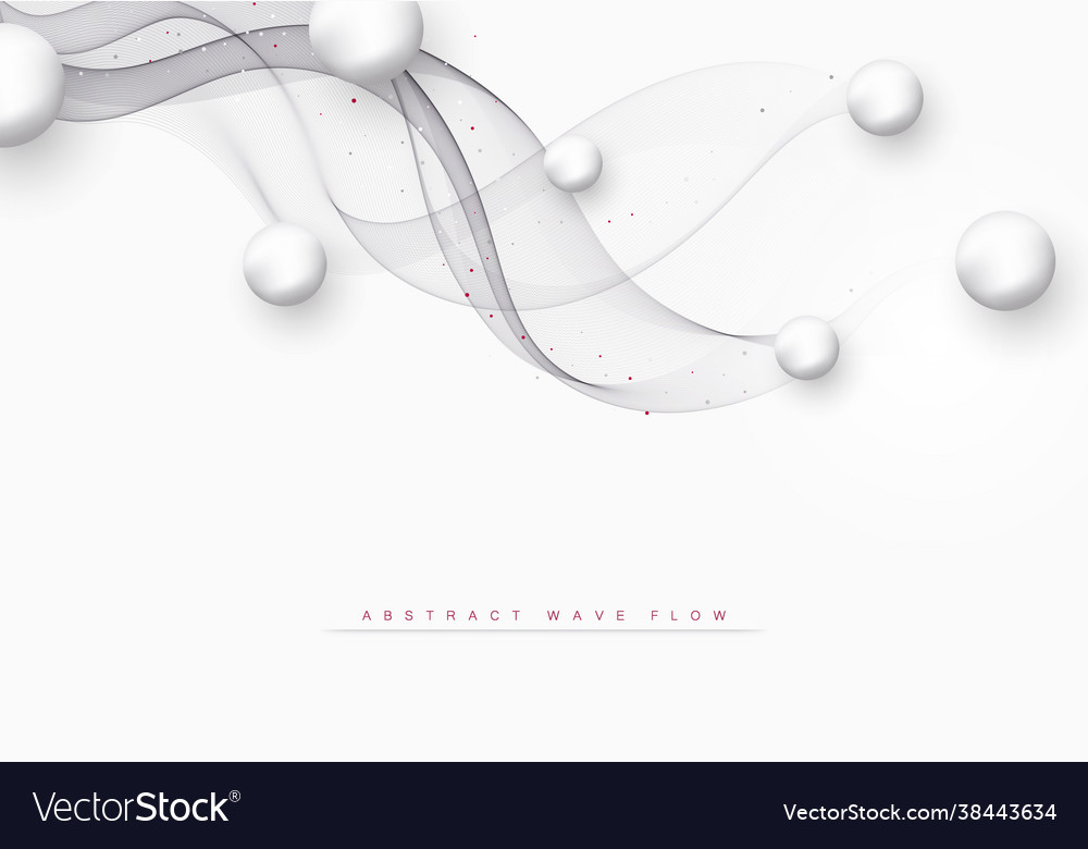 Abstract gray wavy background wave flow vector image Abstract gray wavy background wave flow