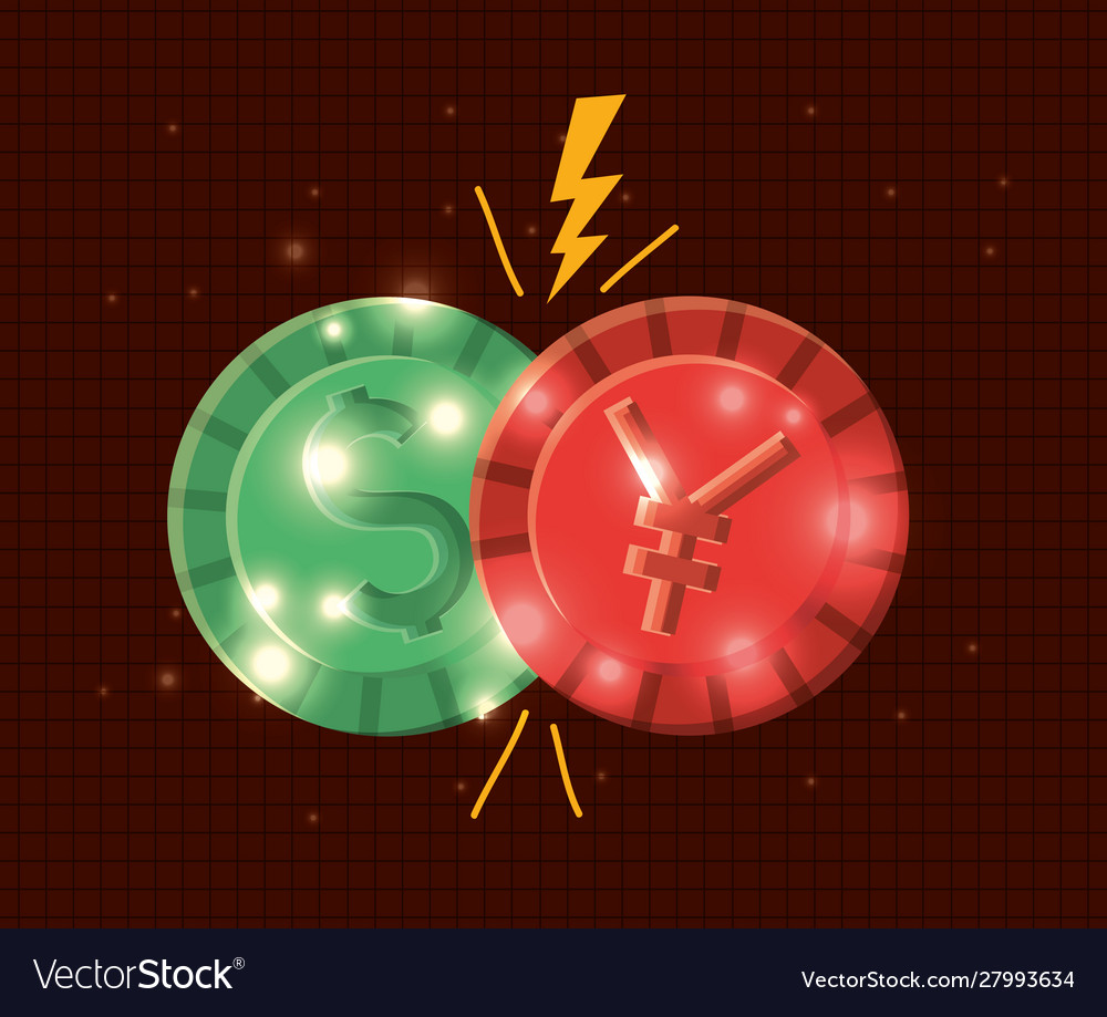 Commercial War Between China And Usa Design Vector Image Commercial War Between China And Usa Design Vector Image