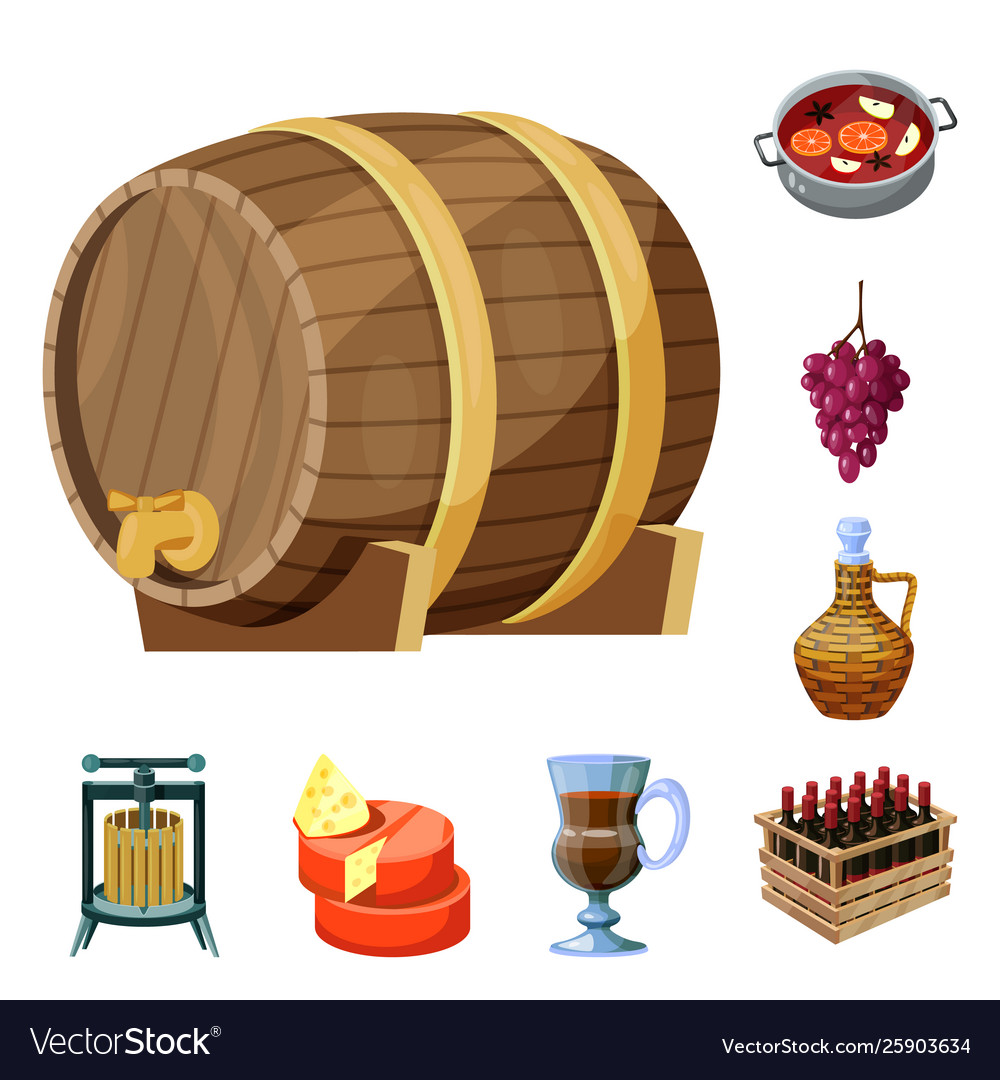 Design grape and winery icon collection Royalty Free Vector