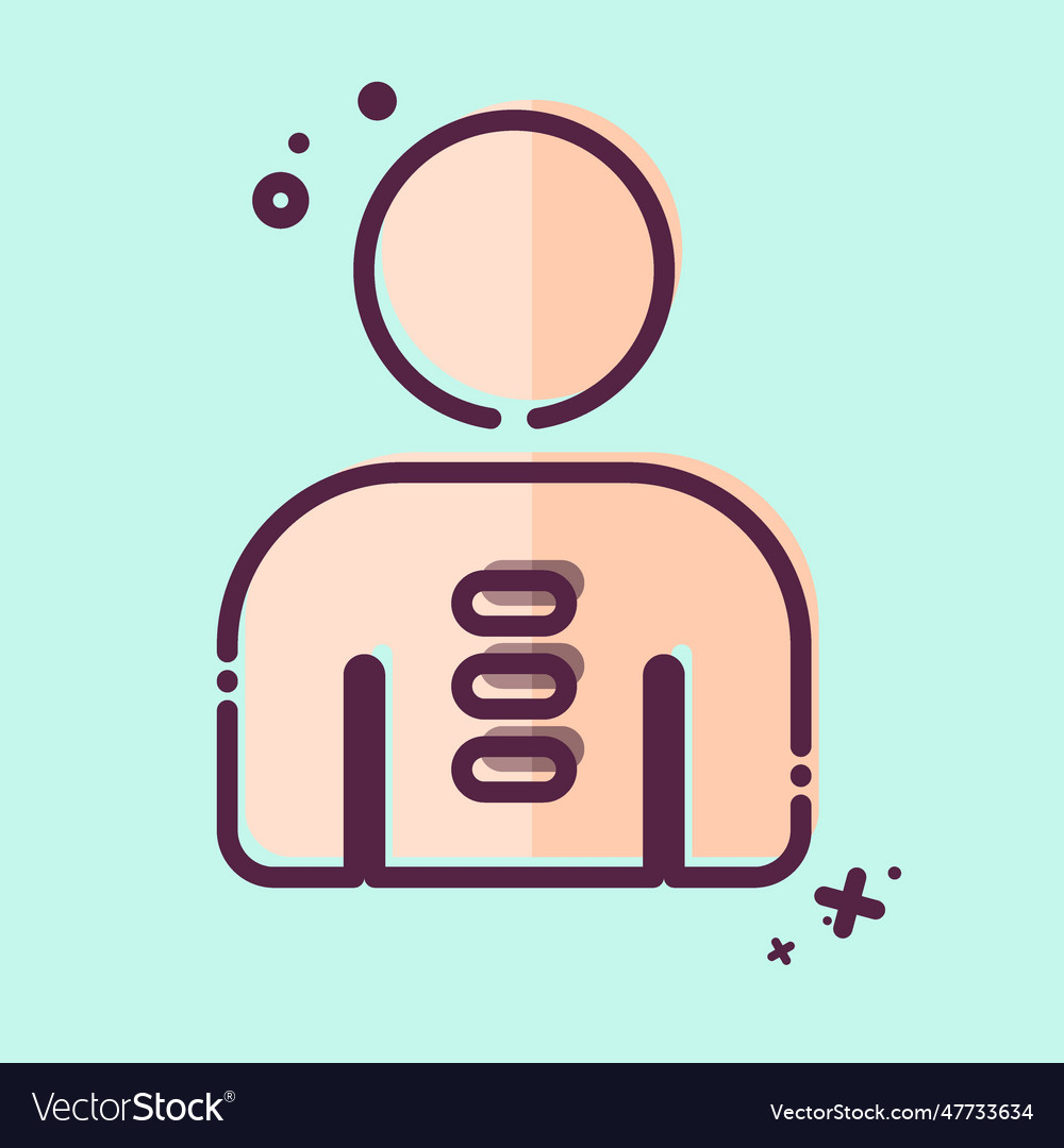 Icon Posture Related To Orthopedic Symbol Mbe Vector Image