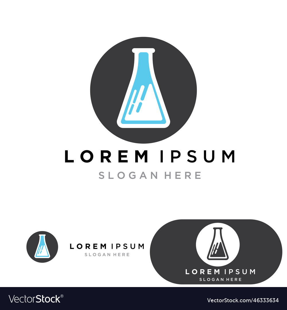 Lab logo icon template icons Royalty Free Vector Image