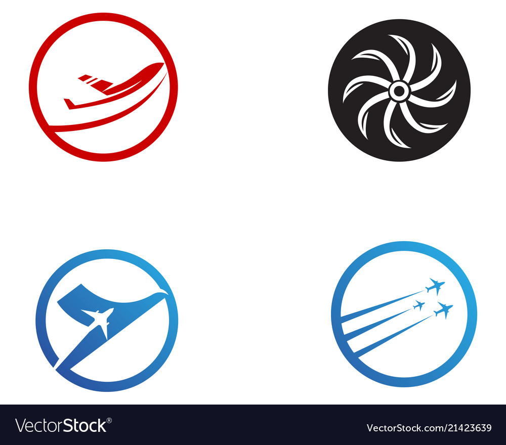 Flugzeugfliege Logo und Symbolvorlage